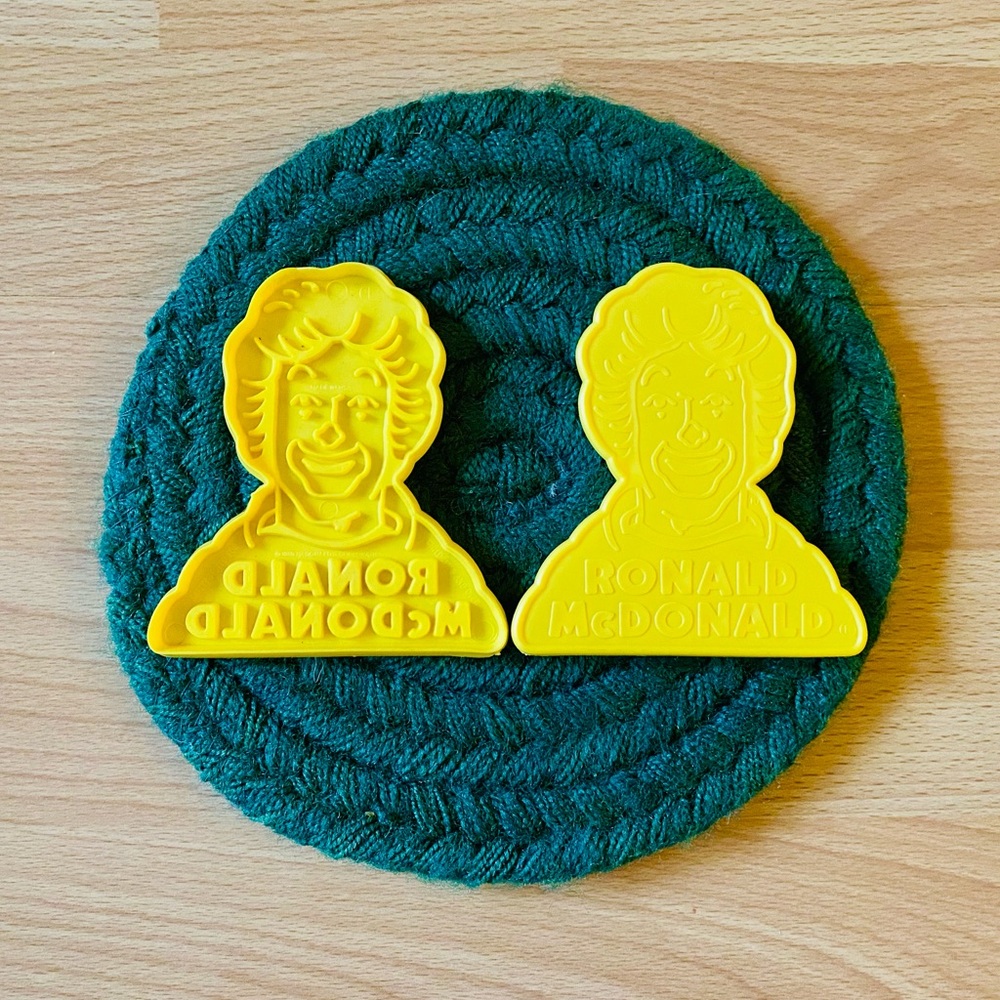 1980s RONALD MCDONALD COOKIE CUTTER PAIR